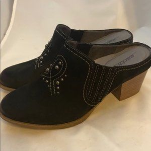 Earth Nubuck Mendon Western Detailed Mules 7.5